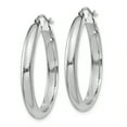 thumbnail image 2 of 14K White Gold Hoop Earrings, 2 of 4