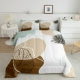 thumbnail image 1 of YST Black Palm Leaves Bedding Set, Boho Tropical Botanical Comforter Set, King, Brown, Summer Room Decor, 1 of 5