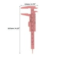 thumbnail image 6 of Unique Bargains 1 Pc Mini Eyebrow Measuring Ruler Double Scale Aliper Measuring Tool 4.13"x1.73" Pink, 6 of 7