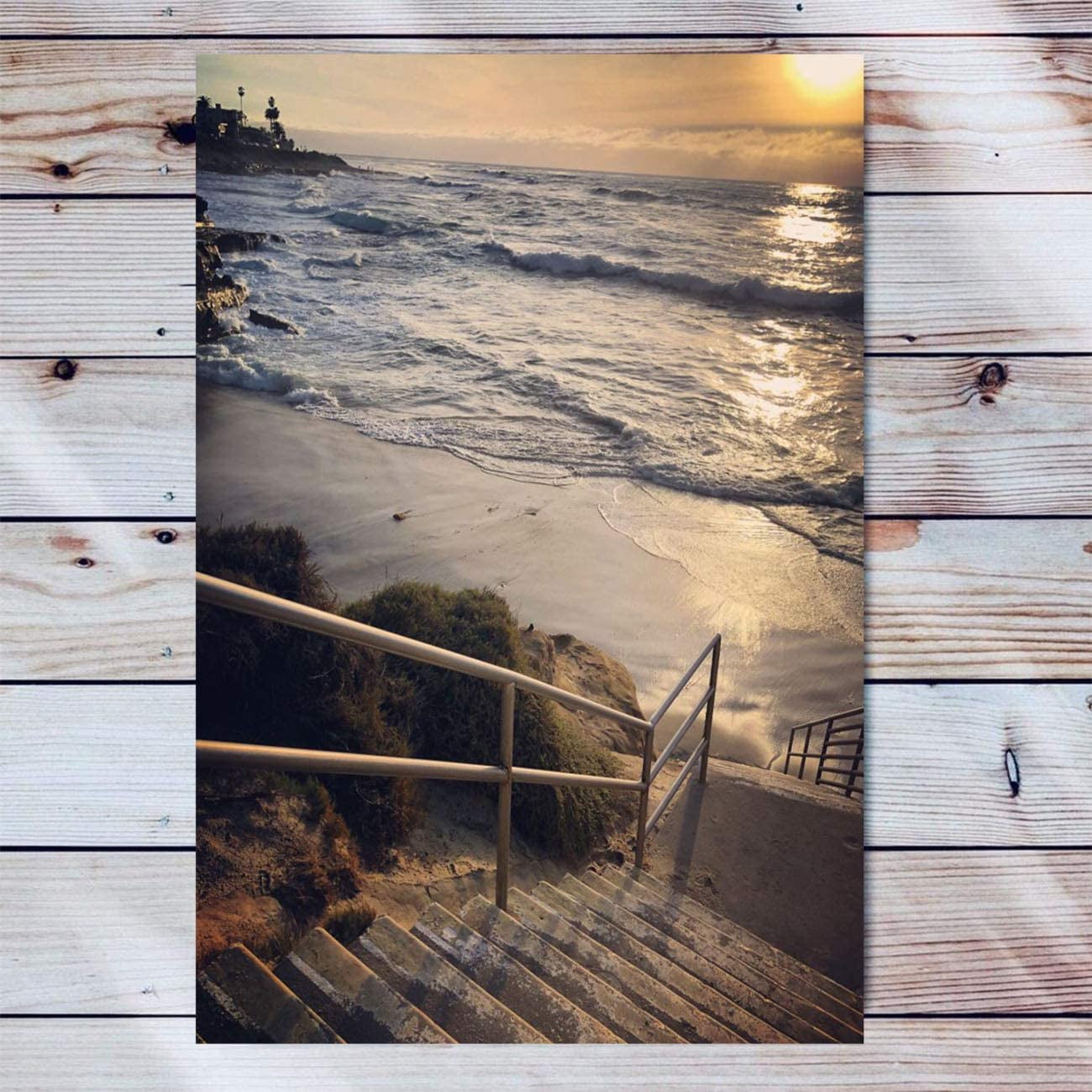 Ocean USA Canvas Wall Art Artwork Wooden Frame Painting Stairs To The