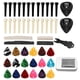 thumbnail image 1 of Kit de accesorios de guitarra folk acústica que incluye pines de puente + tuercas de guitarra + púas Abanopi Pasadores de hilo, 1 of 7