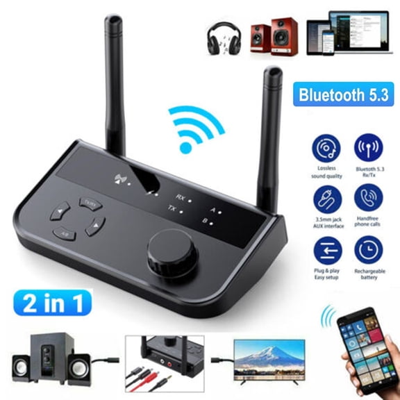 Long-Range Bluetooth 5.3 Transmitter & Receiver For TV, Home Stereo, Audio Adapter