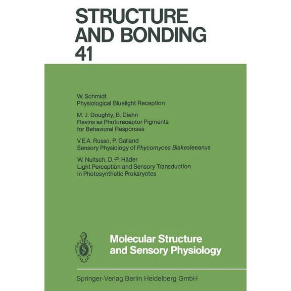 Structure and Bonding Structure and Bonding, Book 41, (Paperback)