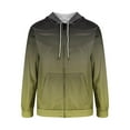 thumbnail image 3 of Hinvhai Men's Tie-dyed Sweatshirts Casual Zip Up Hoodies Pullover Long Sleeve Hooded Sweatshirts Fashion Hoodies Army Green 10(XL), 3 of 4