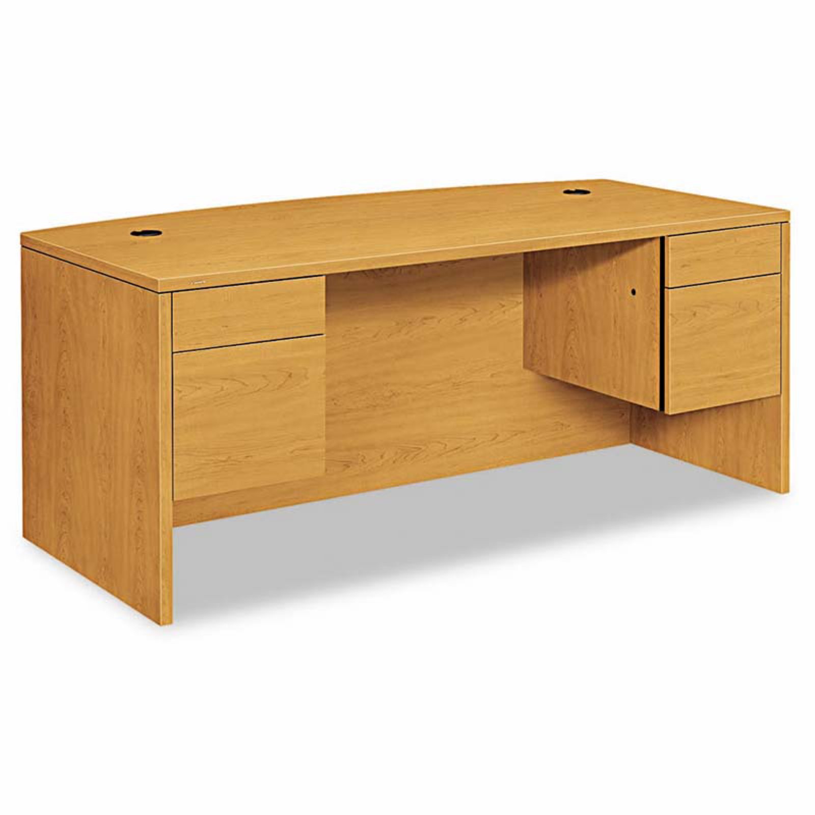 HON 10500 Series 4 Drawer Bow Front Double Pedestal Desk