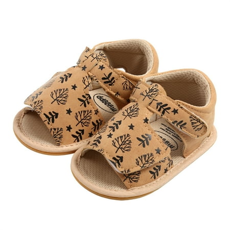 Baby Girl Boy Sandals Summer Beach Casual Shoes Flats Rubber Sole Non Slip Infant First Walker Crib Shoes