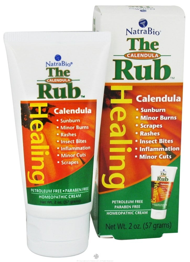 NatraBio The Calendula Rub Healing Cream, 2 Oz