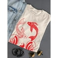 thumbnail image 3 of Koi Fish Ying And Yang T-Shirt Women -Smartprints Designs, Female 5X-Large, 3 of 4