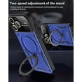 thumbnail image 3 of for iPhone 12 Pro Max Case with 360° Rotatable Invisible Ring Stand, Large Window Design Compatible with Magsafe, -Grade Protection Shockproof Phone Cover for Women Men, Blue, 3 of 15
