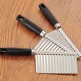 thumbnail image 2 of Potato Slicer Wavy Edge Stainless Steel Kitchen Vegetable slicer; potato Gadget Fruit Chopper Kitchen Tool, 2 of 9