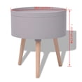 thumbnail image 3 of vidaXL Modern with Serving Tray and Accent Sofa Other Round End Table, White, 3 of 19