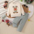 thumbnail image 4 of Clothes Set for Kids Toddler Baby Boy Fall/Winter Graphic Long Sleeve Elastic Waist 6M 1T 2T 3T Everyday Outfit 2 Pcs, 4 of 4