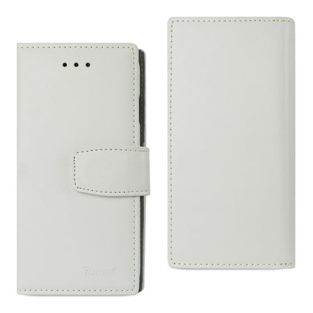 Iphone 7 Genuine Leather Wallet Case With Rfid Card Protection In Ivory