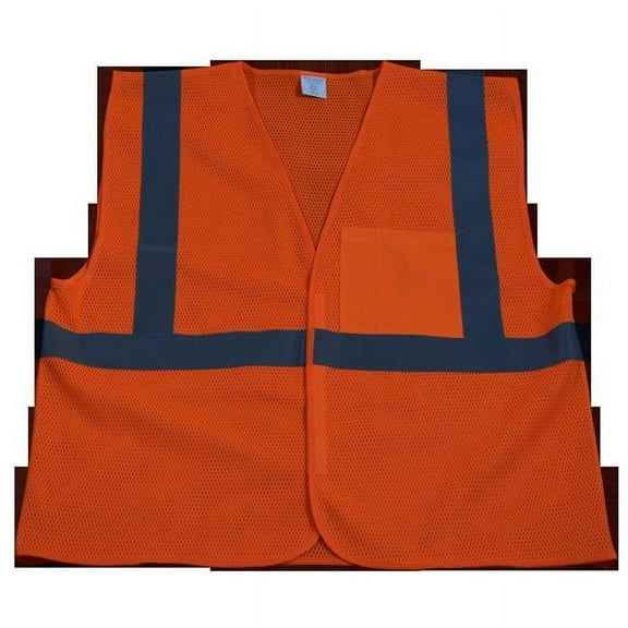 Petra Roc OVM2-EC-S-M Safety Vest Economy Line Ansi Class Ii Orange Mesh, Small & Medium