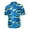 Blue, variant on Fesfesfes Short Sleeve Shirt for Mens Hawaiian Print Lapel Short Sleeve Shirt