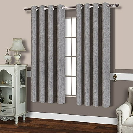 Blackout Curtains Faux Linen by Best Dreamcity - Thermal Insulated Reduces (Best Noise Cancelling Curtains)