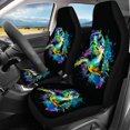 thumbnail image 3 of Pzuqiu Colorful Turtle Car Seat Covers 3 Pack, Car Seat Covers Full Set Polyester Lightweight Breathable for most Cars Trucks Most Sedans, 3 of 10