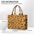 thumbnail image 3 of Large Capacity Tote Bag,Yellow and Black Of Leopard Print Handbag Fashion Luxury Tote Bag,15.7"x13"x 5.1" Inches,Laptop Compatible, 3 of 6