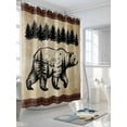 thumbnail image 3 of Fsddascl Brown Black Bear Shower Curtain Set - 48" x 72" Washable Bathtub Curtain with 12 Hooks, Farmhouse Cabin Forest Vintage Waterproof Fabric Stall Shower Curtains for Bathroom/Bathtub Décor, 3 of 6