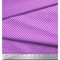 thumbnail image 2 of Soimoi Purple polyester Crepe Fabric Geometric Check Decor Fabric Printed Yard 52 Inch Wide, 2 of 3