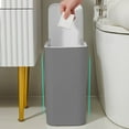 thumbnail image 5 of Blukids 8L Bathroom Trash Can with Lid, Bathroom Trash Bin Clearance with Press Lid, Small Trash Can/Slim Garbage Cans/Waste Basket for Bathroom,Kitchen,Office,Bedroom(Gray), 5 of 6