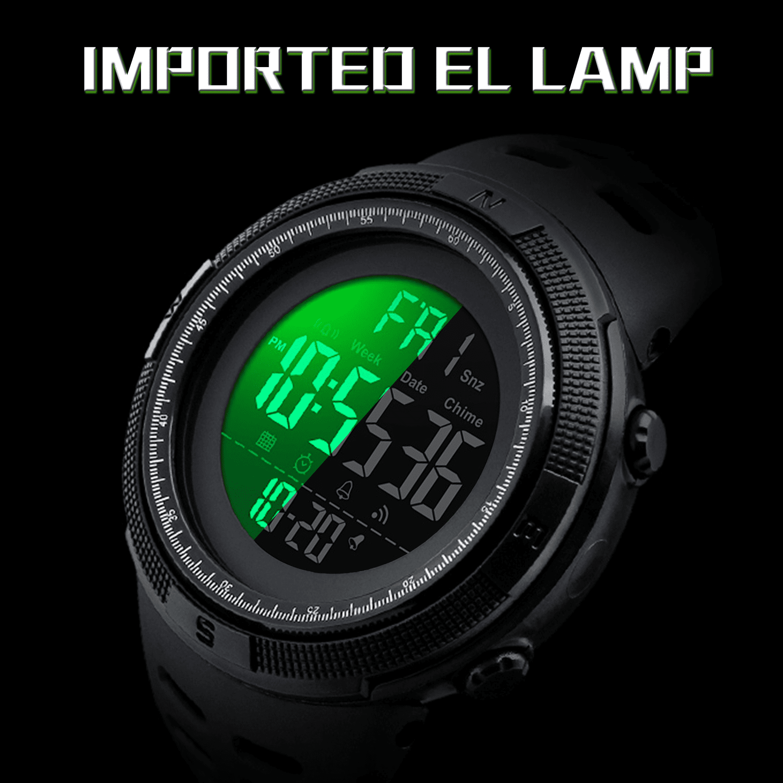 SKMEI Men's Watch, Waterproof Digital Sport Watch, Military Digital Watch Alarm Back Light Classic Watch, Black