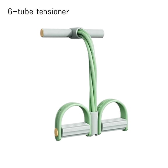 Foot Pedal Resistance Band Trainer, Sit-Up Assistant & Leg Exercise Band with Non-Slip Foam Handles, Portable Home Workout Equipment