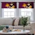 thumbnail image 4 of LALILO Kitchen Curtain Valance Halloween Happy Woman And Witch Rod Pocket Window Curtain 52"x 18" Set of 2, 4 of 5
