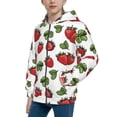 thumbnail image 2 of Rocae Hand Drawn Strawberry for Zip Up Hoodies for Teen Sweatshirt with Hood-Small, 2 of 6