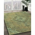 thumbnail image 3 of Ahgly Company Machine Washable Indoor Rectangle Abstract Brass Green Area Rugs, 2' x 5', 3 of 7