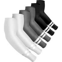 6 Pairs UV Sun Protection Arm Sleeves Cooling Compression Arm Sleeves for Women Men Golf Outdoor Sports