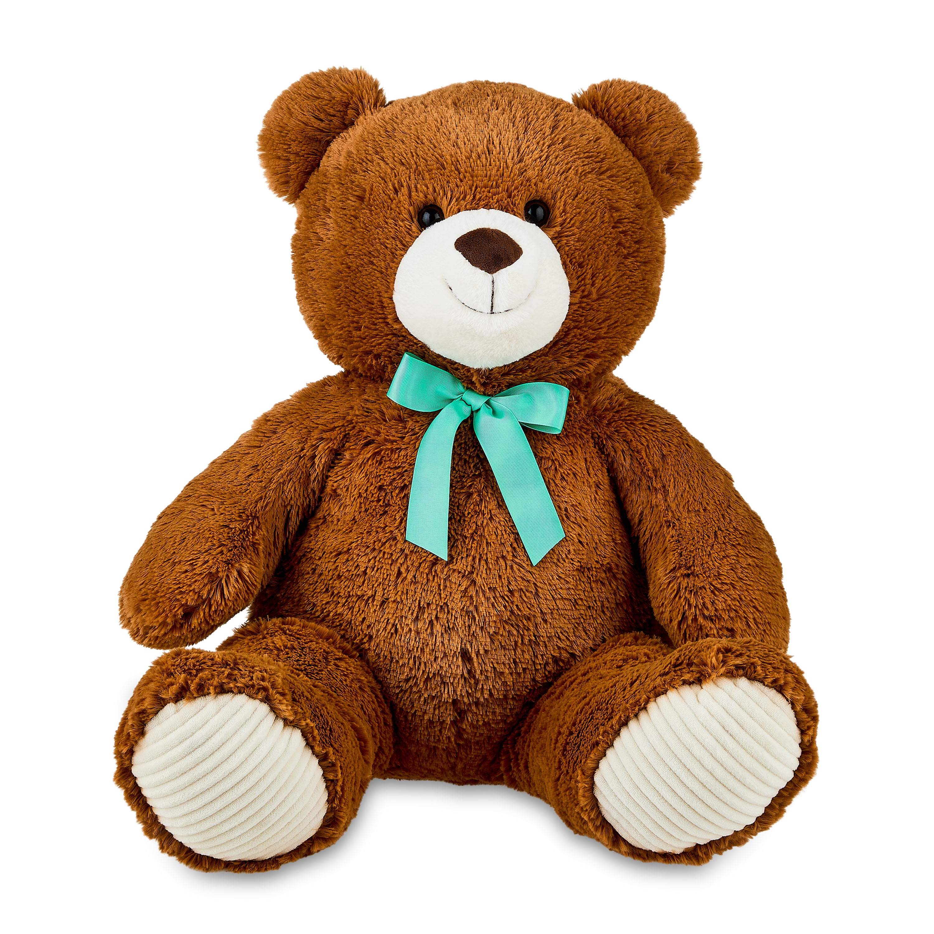 Bear Plush Toy with Ribbon, Brown, 36", by Way To Celebrate