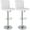 White-2 Pack, variant on CRXX Set of 2/4 Bar Stools Swivel Adjustable Pub Bar Chairs Modern PU Leather-Gray-4 Pack