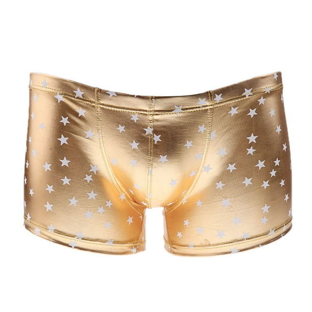 Mens Star Printed Wet Look Briefs Ropa interior Shorts Bragas Calzoncillos SM SunniMix Ropa Interior Para Hombre