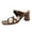 Brown, variant on JeashCHAT Slip On Slide Sandals for Women And Broadband Mid-heel Beach Slippers For Outer Wear (Black)