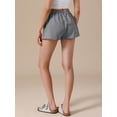 thumbnail image 3 of DARING DIVA Women's Gingham Buttons Comfy Breathable Beach Casual Shorts Small Black, 3 of 6