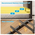 thumbnail image 6 of Bed Frame Twin Size with Storage Headboard and Drawer, Upholstered Platform Bed with Charging Station and LED Light, Heavy Duty Frame Support, No Box Spring Needed, Noise Free, Black, 6 of 9