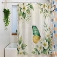 thumbnail image 3 of Vintage Flowers Butterfly Shower Curtain, 36" x 72", Watercolor Farmhouse Summer Waterproof Bathroom Curtain Washable Shower Curtain Set with 12 Hooks, 3 of 8