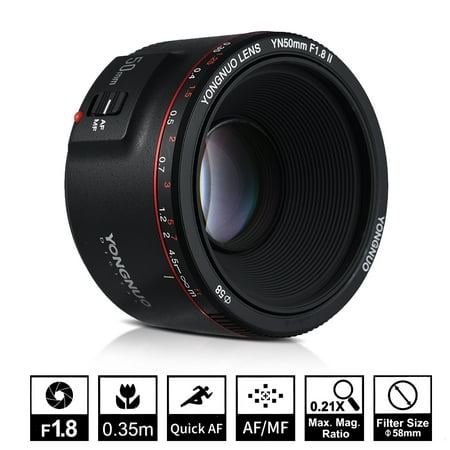 YONGNUO YN50mm Lens F1.8 II Large Aperture Auto Focus Lens for Canon Bokeh Effect Lens for Canon EOS 70D 5D2 5D3 (Best Bokeh Lens Canon)