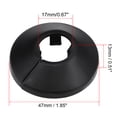 thumbnail image 3 of Uxcell 17mm PP Plastic Black Water Pipe Cover Decoration 8 Pack, 3 of 5