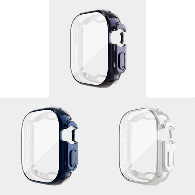 LEIXIUER (Single pack 3 Black) Compatible for Apple Watch Ultra 49mm Soft Watch Case All Around Shockproof TPU Protective Cover Bumper Lightweight and Shock Absorbent for Apple Watch Ultra 49mm
