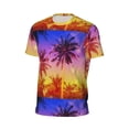 thumbnail image 6 of Wukai Palm Trees at Sunset Print Men's Short-Sleeved Mesh T-Shirt,Quick-Dry Short Sleeve Workout T-Shirt-X-Small, 6 of 8