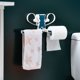 thumbnail image 1 of Perchero de plástico con adhesivo | Perchero sin taladro y organizador de toallas para baño y balcón | Tendedero de dos niveles con pinzas, 1 of 6
