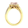 thumbnail image 2 of 1 1/2 Carat White Natural Diamond and Oval Shaped Morganite Color Stone Engagement Ring in 14K Yellow Gold (Ring Size 9) (SI1-SI2 Clarity), 2 of 5