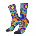 thumbnail image 1 of Colorful Flower Power Stockings Women Bright Hippy Style Socks Soft Trendy Socks Autumn Outdoor Anti Sweat Custom Socks Gift 6 One Size, 1 of 6