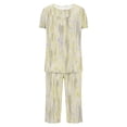thumbnail image 5 of Tnhcen Short Sleeve Capri Pants with Pockets Fashionable 2-Piece Women's Print Summer Pajama Set S-3XL, 5 of 6