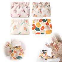 1X Printed Storage Cosmetic Bag Portable Storage Bag for Purse Jewelry Makeup Purse Printed Storage Bag Portable Lipstick Organizer Self Closing Purse Makeup Bag for Women Organizer Travel