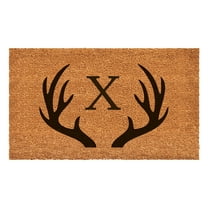 Antler Monogram Doormat, 17" x 29" (Letter X)