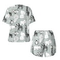 thumbnail image 5 of Picia African Animals Pajamas Sets for Women Soft Short-Sleeved Pjs with Lounge Shorts Two Piece Sleepwear-X-Large, 5 of 9