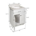 thumbnail image 2 of Design House Brookings 25" x 22 Assembled 2-Door Shaker Bathroom Vanity with Cultured Marble 4" Centerset Top, Sherwin Williams® White/Ivory Swirl, 2 of 29
